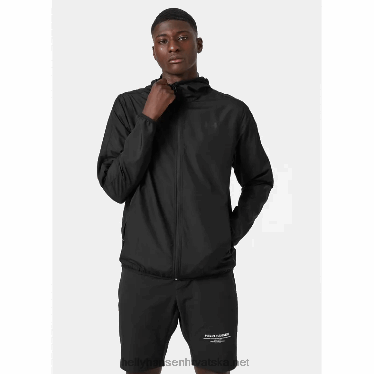J0HV366 muška juell lagana vodootporna jakna muškarci Helly-Hansen crno