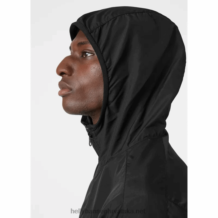 J0HV366 muška juell lagana vodootporna jakna muškarci Helly-Hansen crno