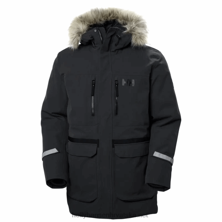 J0HV385 muška varanger spuštena parka muškarci Helly-Hansen crno