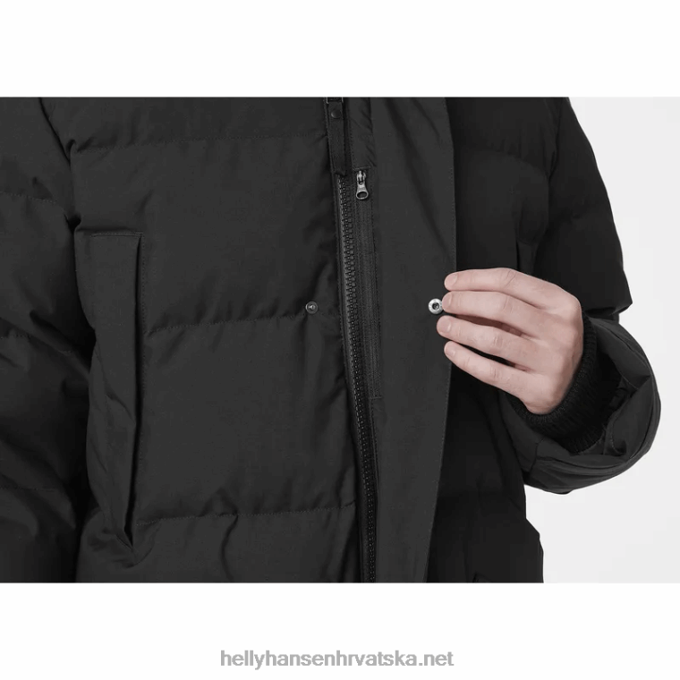 J0HV397 muška alaska parka muškarci Helly-Hansen crno