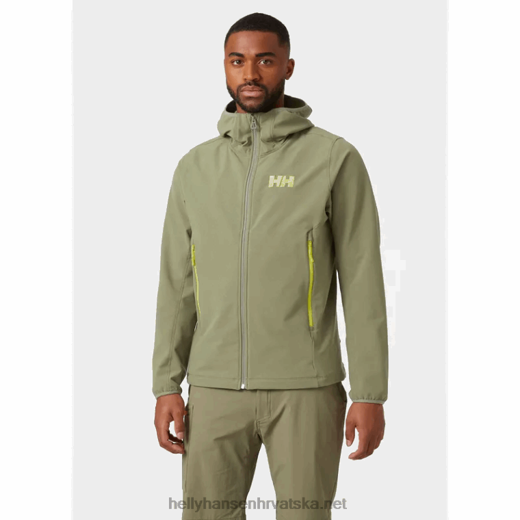 J0HV223 muška kaskadna štitasta jakna muškarci Helly-Hansen lav zeleno