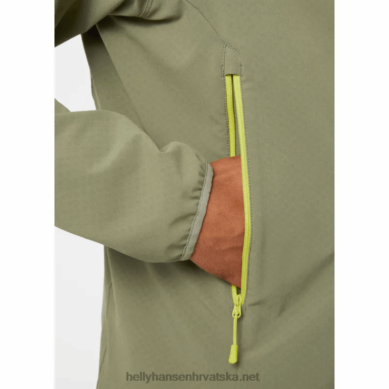 J0HV223 muška kaskadna štitasta jakna muškarci Helly-Hansen lav zeleno