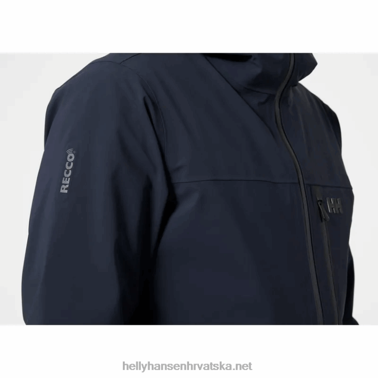 J0HV204 muška swift troslojna skijaška jakna od školjke muškarci Helly-Hansen mornarica