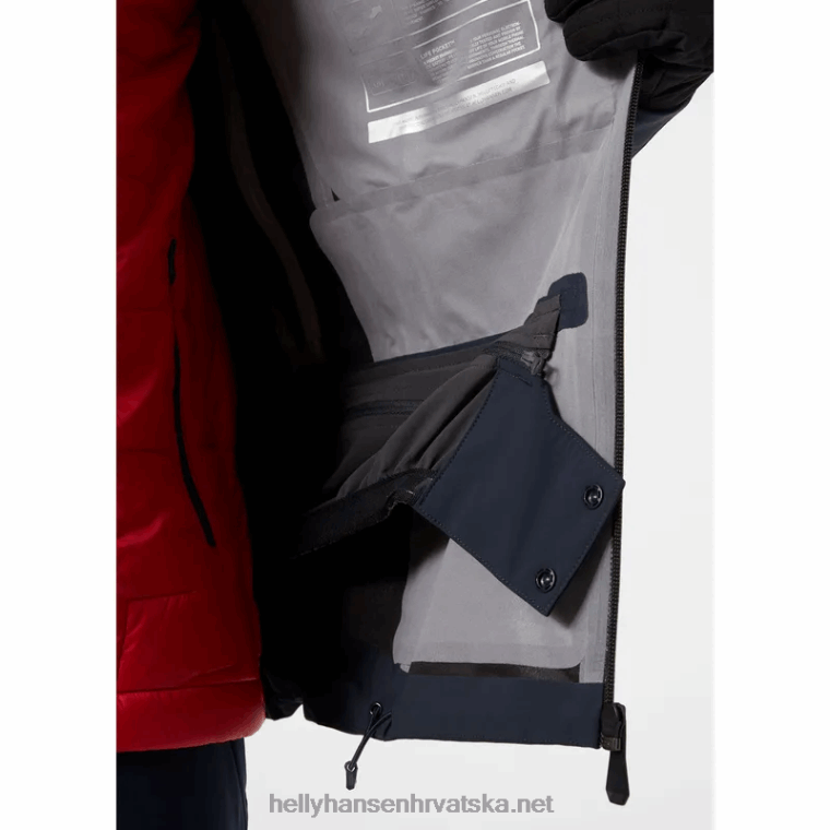 J0HV204 muška swift troslojna skijaška jakna od školjke muškarci Helly-Hansen mornarica