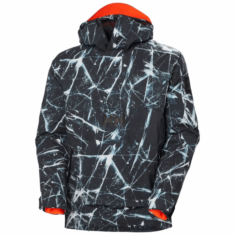 J0HV437 muška ullr d izolirana skijaška anorak jakna muškarci Helly-Hansen ocean camo