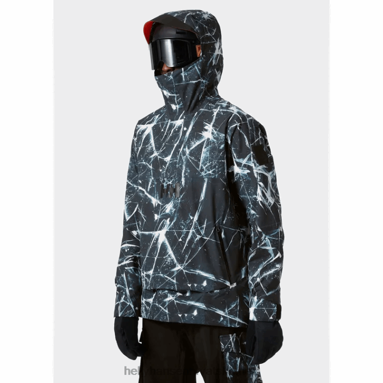 J0HV437 muška ullr d izolirana skijaška anorak jakna muškarci Helly-Hansen ocean camo