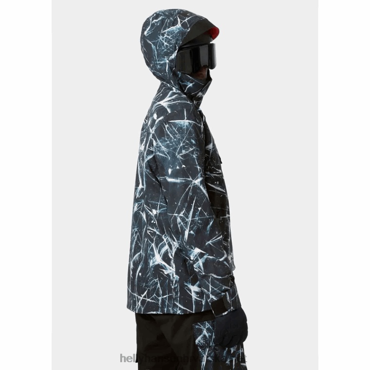J0HV437 muška ullr d izolirana skijaška anorak jakna muškarci Helly-Hansen ocean camo