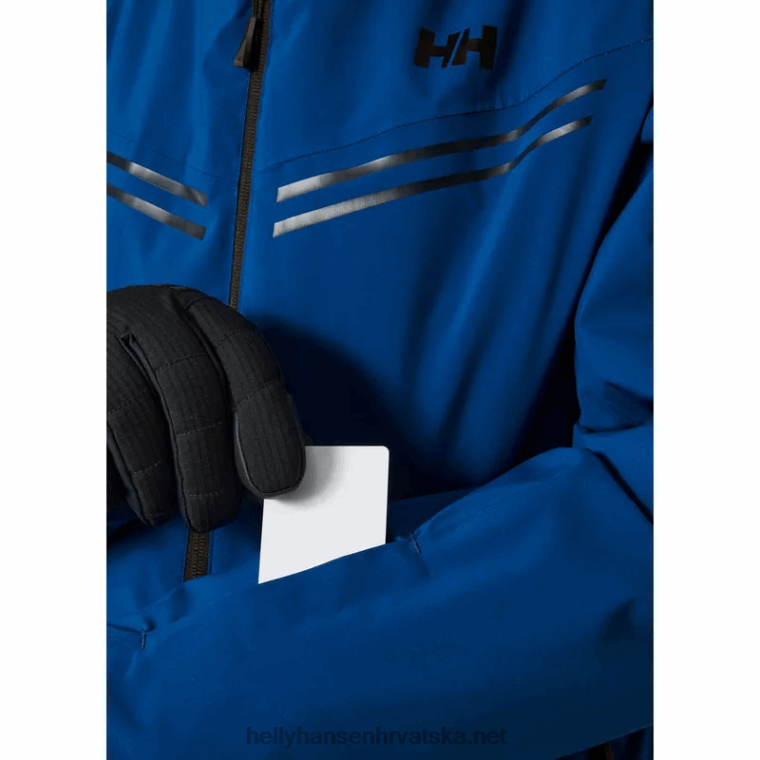 J0HV450 muška alpska skijaška jakna s izolacijom muškarci Helly-Hansen duboki fjord