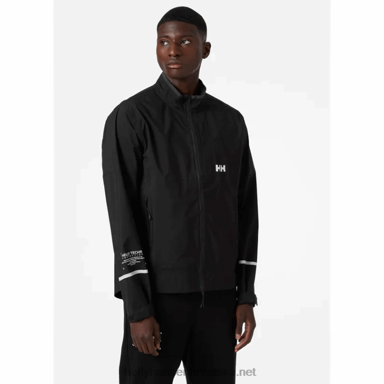 J0HV272 muška 3-slojna biciklistička jakna za vožnju muškarci Helly-Hansen crno