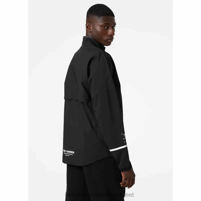 J0HV272 muška 3-slojna biciklistička jakna za vožnju muškarci Helly-Hansen crno