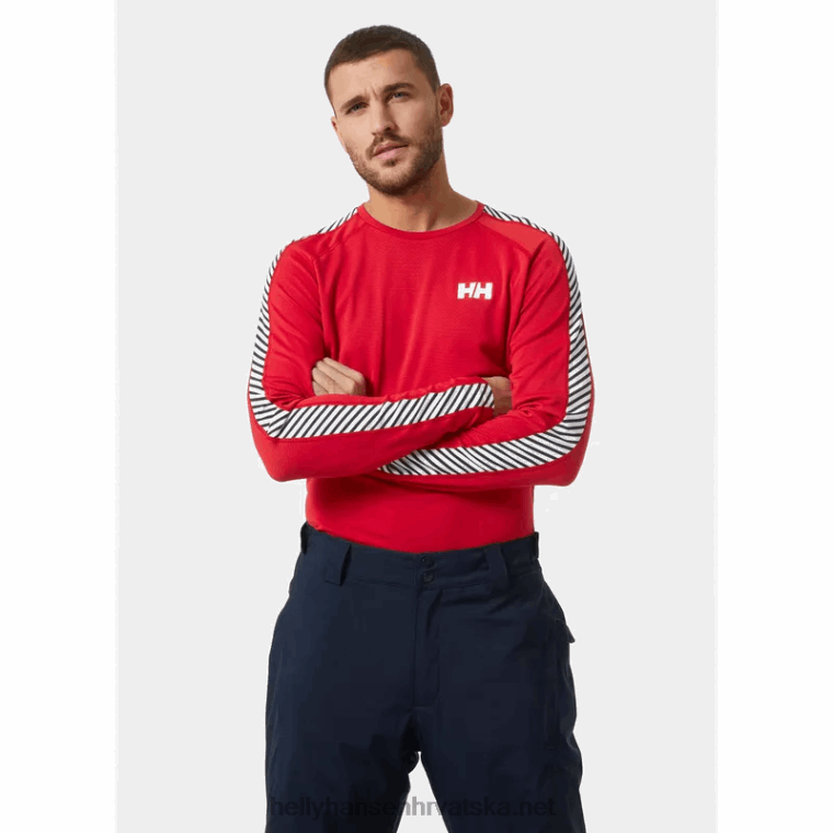 J0HV1037 muška lifa aktivna pruga temeljni sloj za posadu muškarci Helly-Hansen močvarna jagoda