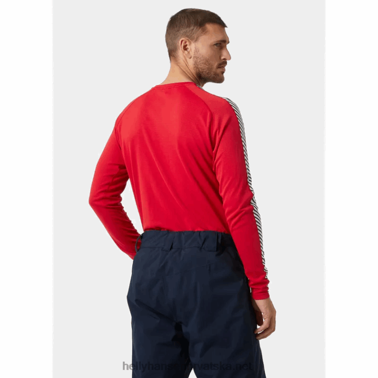 J0HV1037 muška lifa aktivna pruga temeljni sloj za posadu muškarci Helly-Hansen močvarna jagoda