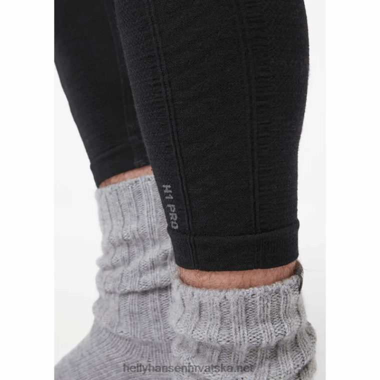 J0HV1053 muške h1 pro lifa bešavne donje slojeve hlača muškarci Helly-Hansen crno