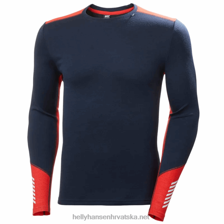 J0HV1077 muški lifa merino srednji sloj za posadu muškarci Helly-Hansen crno