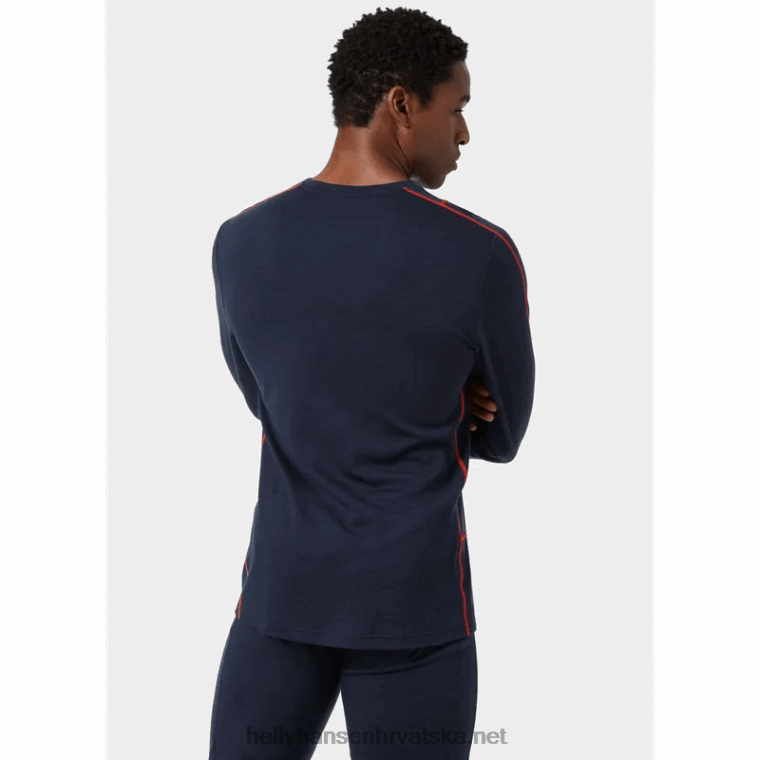 J0HV1082 muške lifa merino lagane 2-u-1 osnovni sloj muškarci Helly-Hansen najtamniji spr