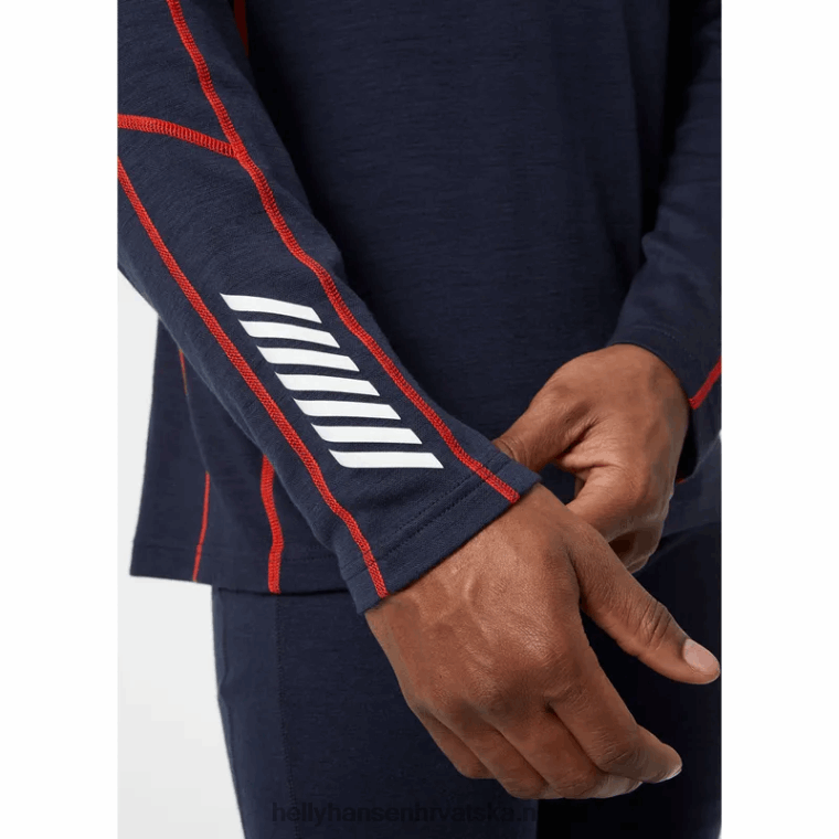 J0HV1082 muške lifa merino lagane 2-u-1 osnovni sloj muškarci Helly-Hansen najtamniji spr