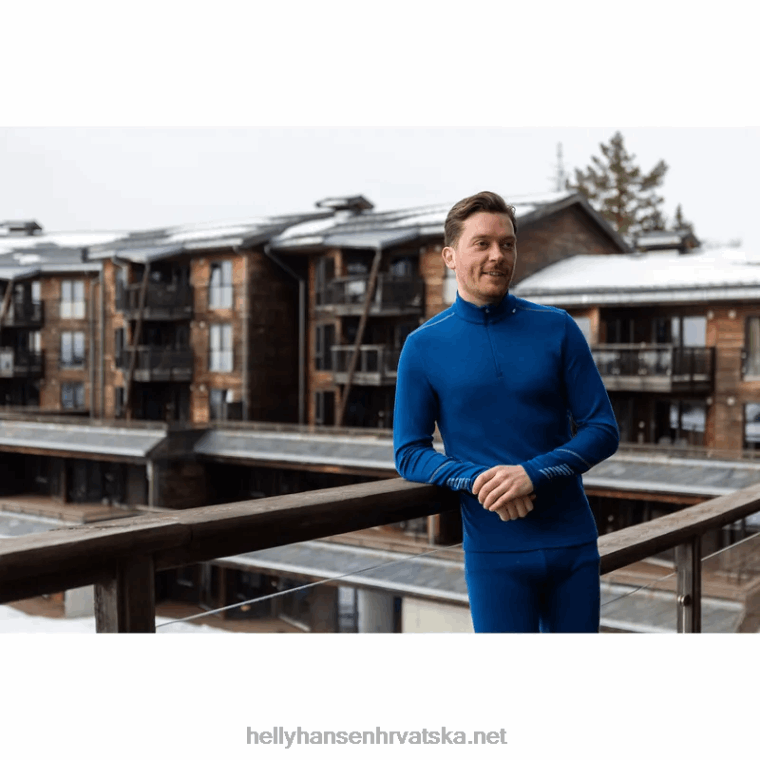 J0HV1084 muški lifa merino srednji sloj s pola patentnim zatvaračem muškarci Helly-Hansen močvarna jagoda
