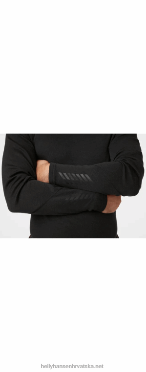 J0HV1089 muška majica s kapuljačom srednje težine lifa merino 2-u-1 muškarci Helly-Hansen najtamniji spr