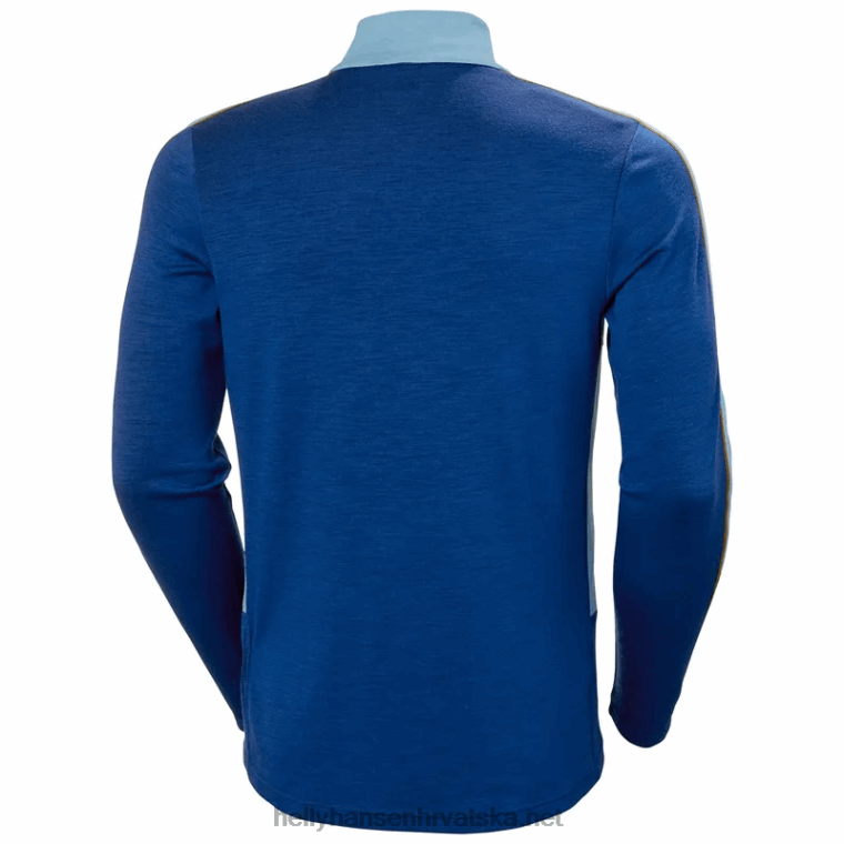 J0HV1091 muški lifa merino lagani 2-u-1 osnovni sloj s poluzatvaračem muškarci Helly-Hansen mornarica