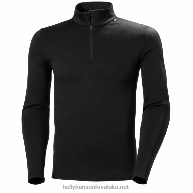 J0HV1092 muški lifa merino lagani 2-u-1 osnovni sloj s poluzatvaračem muškarci Helly-Hansen duboki fjord