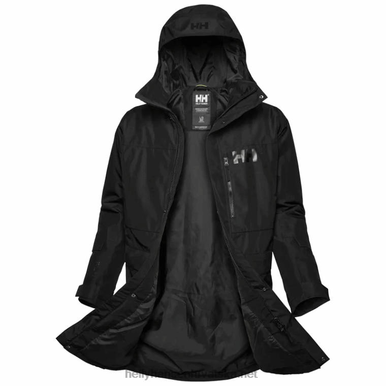 J0HV235 muški rigging izolirani kišni ogrtač muškarci Helly-Hansen crno