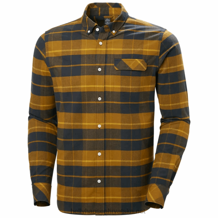 J0HV1011 muška klasična karirana košulja dugih rukava muškarci Helly-Hansen modra magla pl