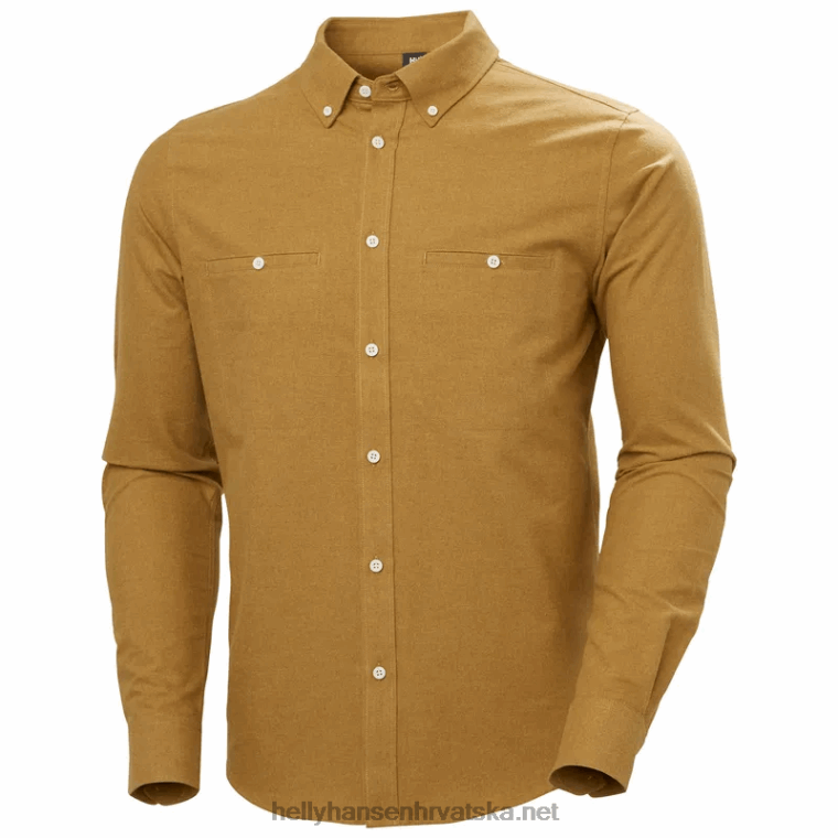 J0HV1012 muška flanelska košulja od organskog pamuka muškarci Helly-Hansen kumin skog