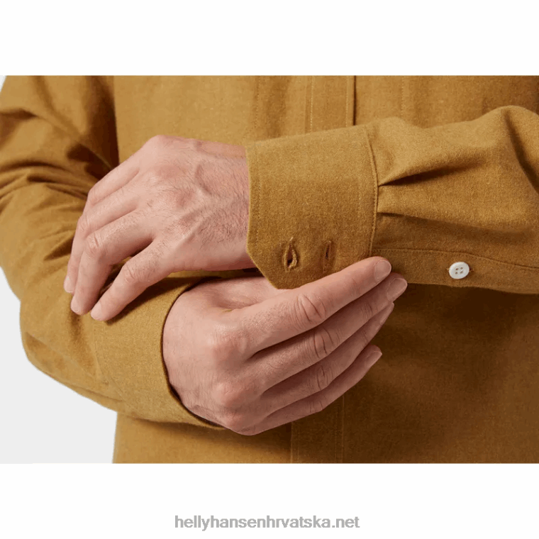 J0HV1012 muška flanelska košulja od organskog pamuka muškarci Helly-Hansen kumin skog