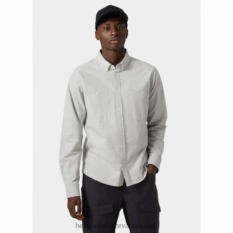 J0HV1013 muška flanelska košulja od organskog pamuka muškarci Helly-Hansen kumin melan
