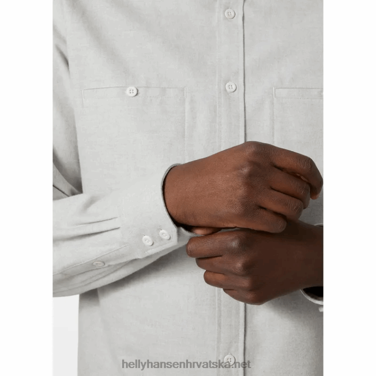 J0HV1013 muška flanelska košulja od organskog pamuka muškarci Helly-Hansen kumin melan