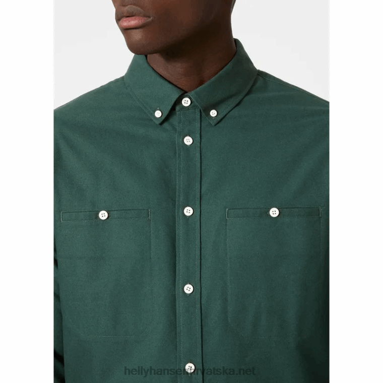 J0HV1014 muška flanelska košulja od organskog pamuka muškarci Helly-Hansen melo siva