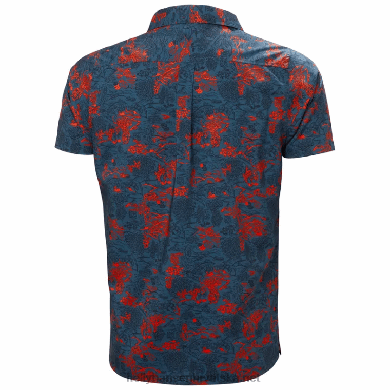 J0HV1017 muška oya reciklirana košulja muškarci Helly-Hansen prašnjavo plava