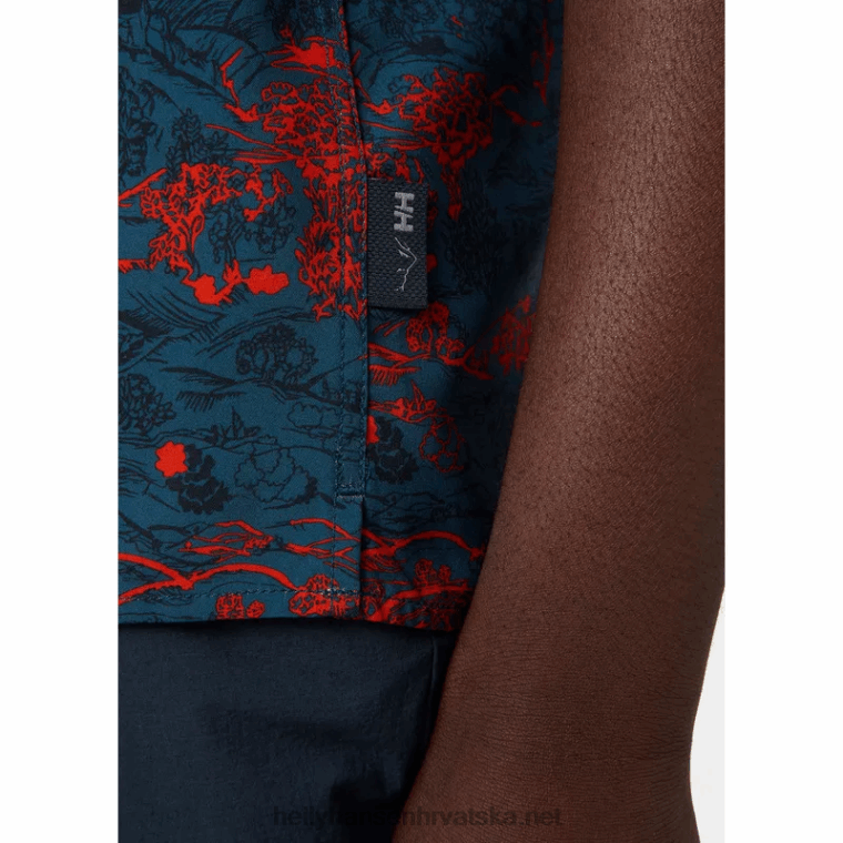 J0HV1017 muška oya reciklirana košulja muškarci Helly-Hansen prašnjavo plava