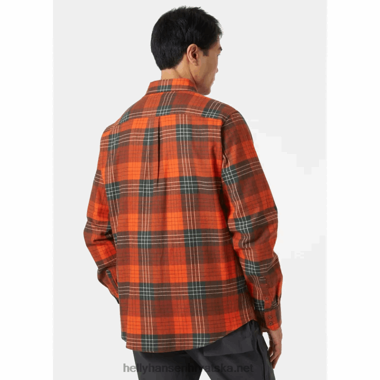 J0HV1018 muška lokka košulja od organskog flanela muškarci Helly-Hansen duboki čelik