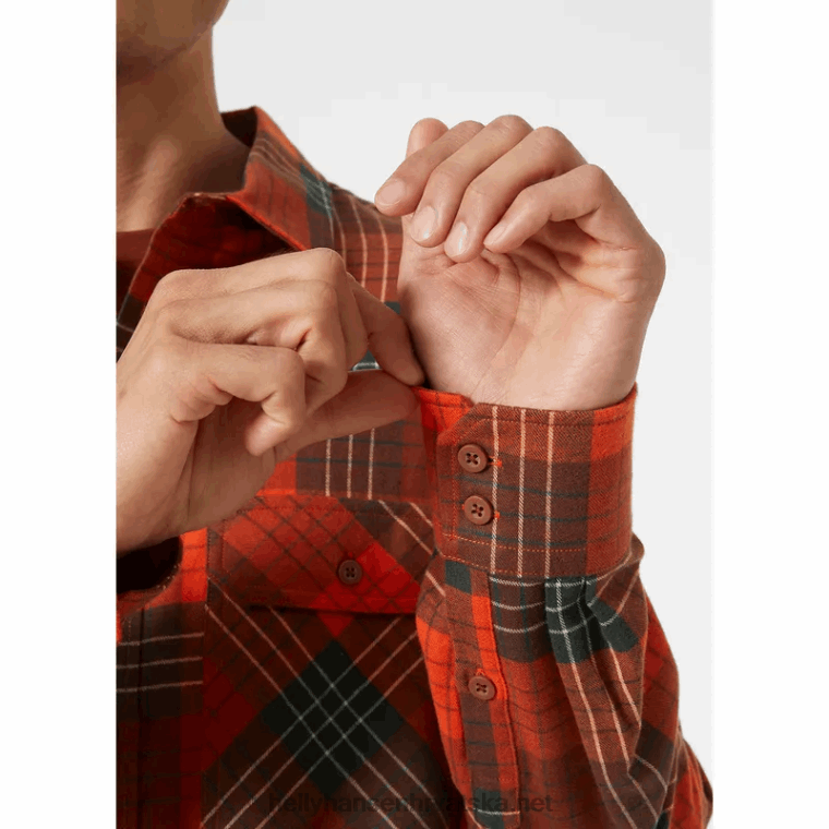 J0HV1018 muška lokka košulja od organskog flanela muškarci Helly-Hansen duboki čelik