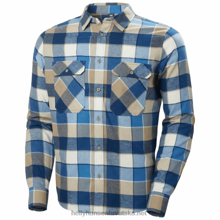 J0HV1019 muška lokka košulja od organskog flanela muškarci Helly-Hansen željezni oksid