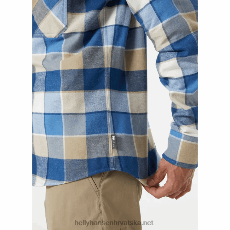 J0HV1019 muška lokka košulja od organskog flanela muškarci Helly-Hansen željezni oksid