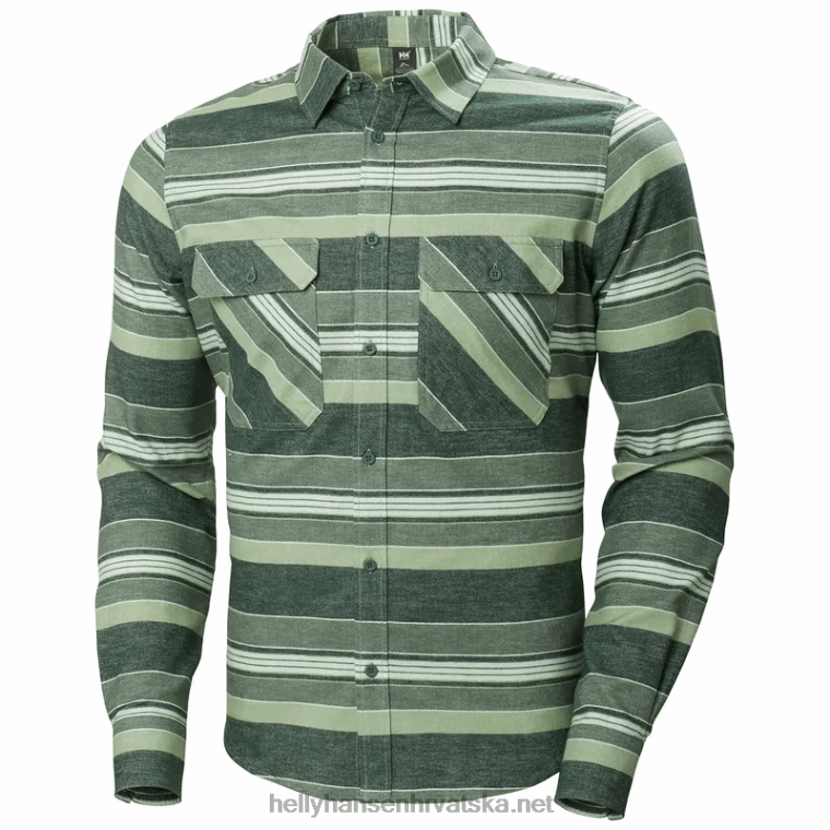 J0HV1020 muška lokka košulja od organskog flanela muškarci Helly-Hansen šljunčana plai