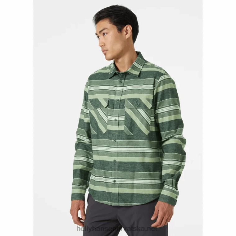 J0HV1020 muška lokka košulja od organskog flanela muškarci Helly-Hansen šljunčana plai