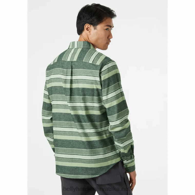 J0HV1020 muška lokka košulja od organskog flanela muškarci Helly-Hansen šljunčana plai