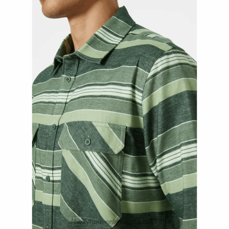 J0HV1020 muška lokka košulja od organskog flanela muškarci Helly-Hansen šljunčana plai