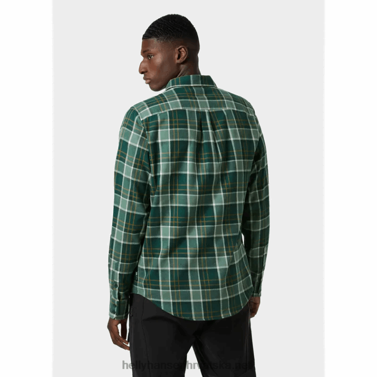 J0HV1021 muška lokka košulja od organskog flanela muškarci Helly-Hansen smreka stri