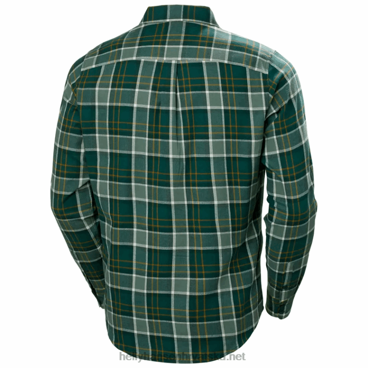 J0HV1021 muška lokka košulja od organskog flanela muškarci Helly-Hansen smreka stri
