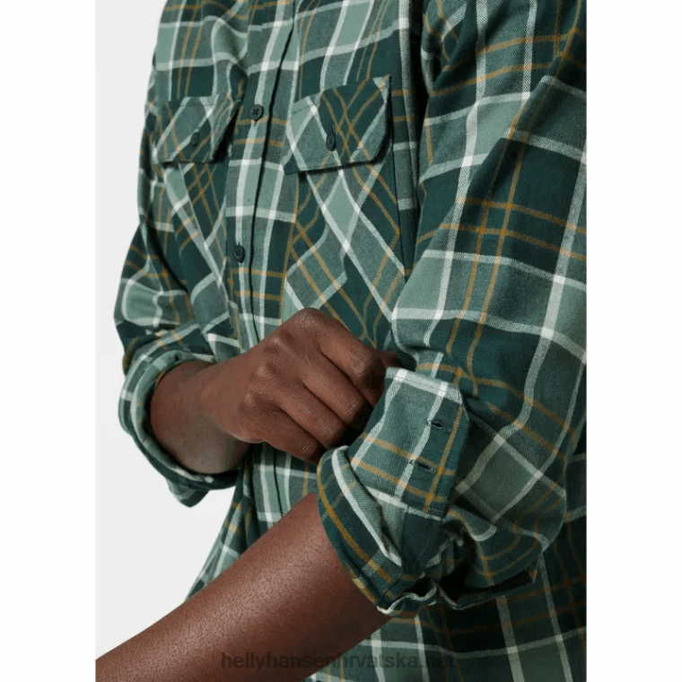 J0HV1021 muška lokka košulja od organskog flanela muškarci Helly-Hansen smreka stri
