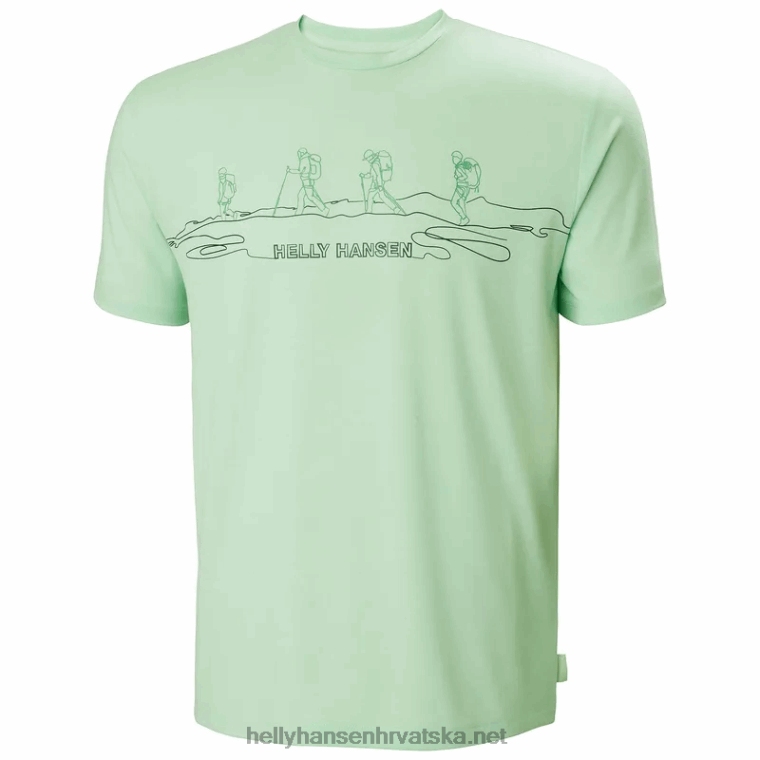 J0HV842 muška skog reciklirana grafička majica muškarci Helly-Hansen željezni oksid