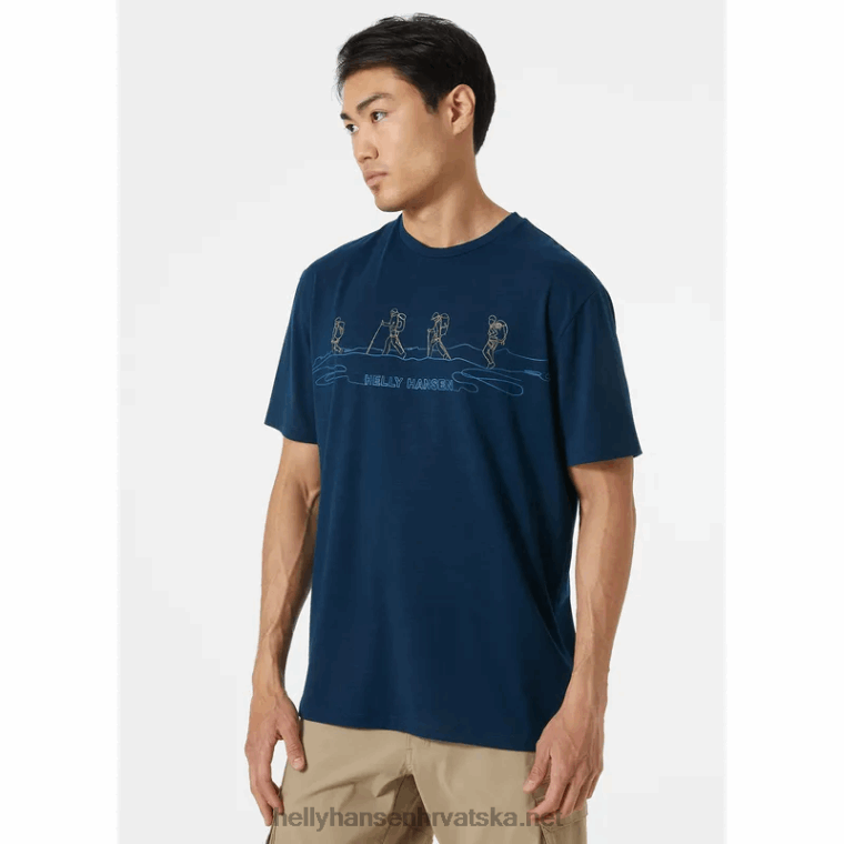J0HV845 muška skog reciklirana grafička majica muškarci Helly-Hansen smreka mela