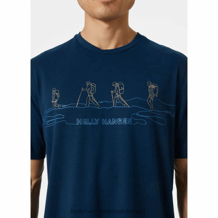 J0HV845 muška skog reciklirana grafička majica muškarci Helly-Hansen smreka mela