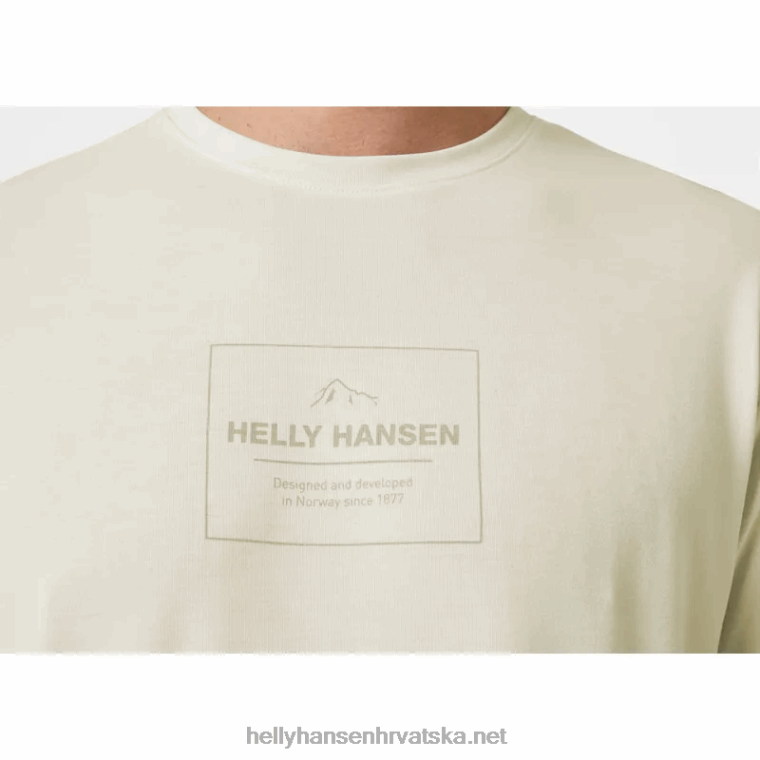 J0HV849 muška skog reciklirana grafička majica muškarci Helly-Hansen duboki fjord