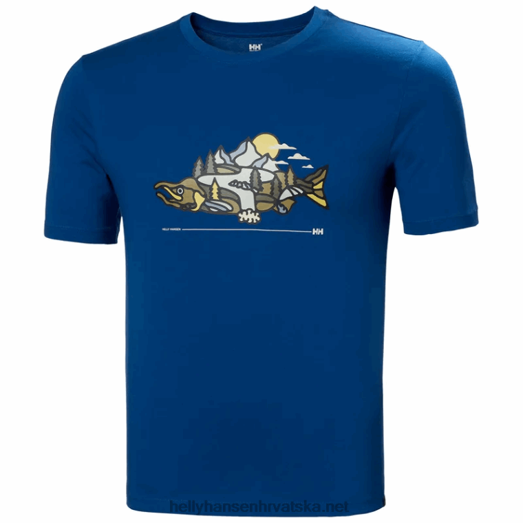 J0HV889 muška f2f majica od organskog pamuka muškarci Helly-Hansen prah gree