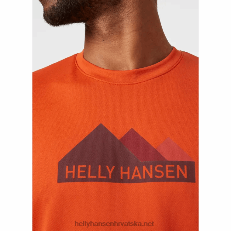 J0HV895 muška hh tech grafička majica muškarci Helly-Hansen duboki fjord